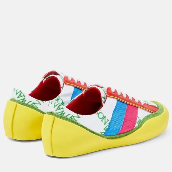 JW Anderson LaceUp Bubble Sneaker Suede Yellow-Canvas, New, Size 39